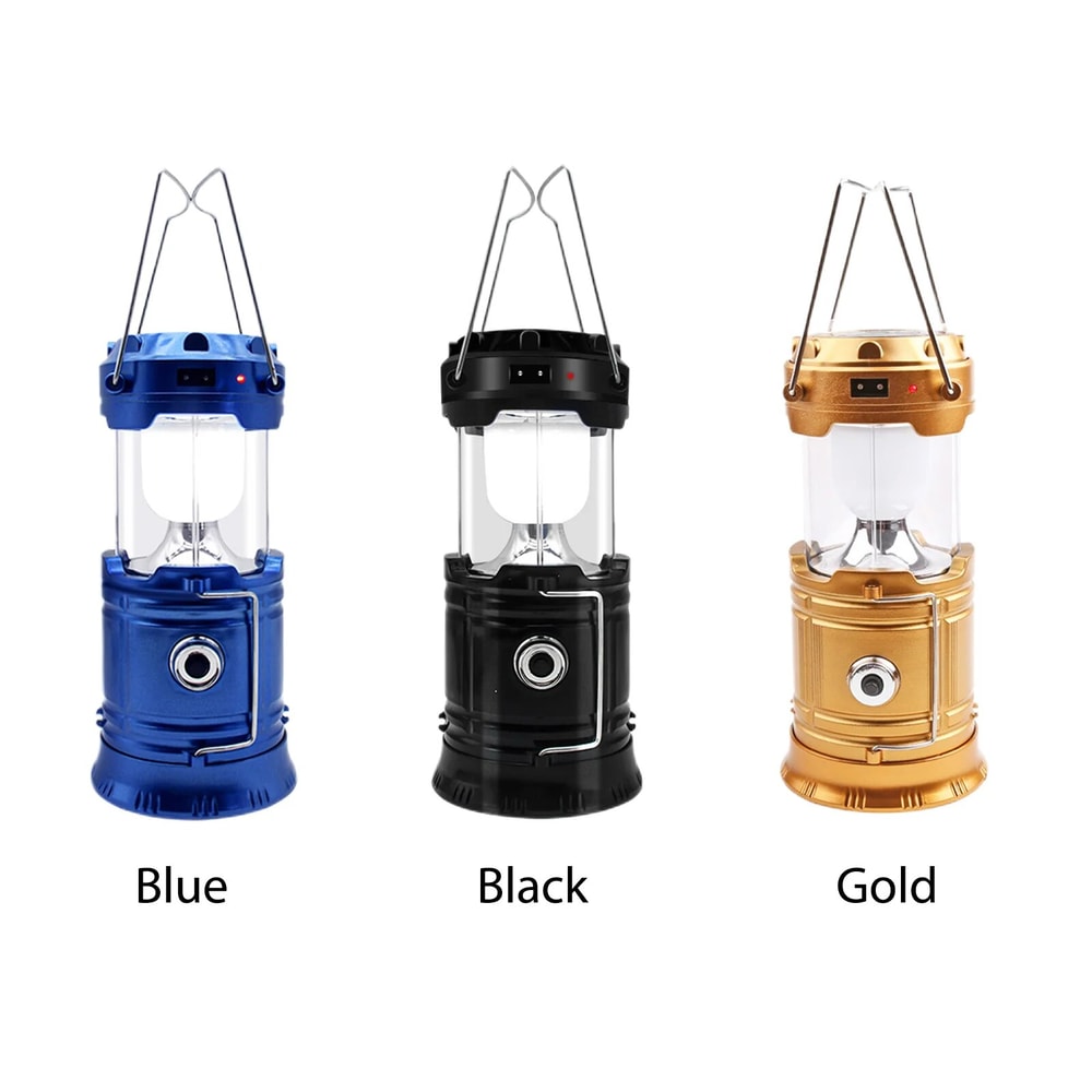 Solar Powered Multifunctional Camping Lamp & Portable LED Flashlight