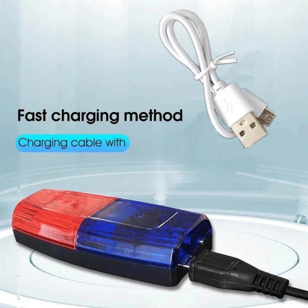 USB Rechargeable LED Police Shoulder Light Emergency Warning Safety Lamp