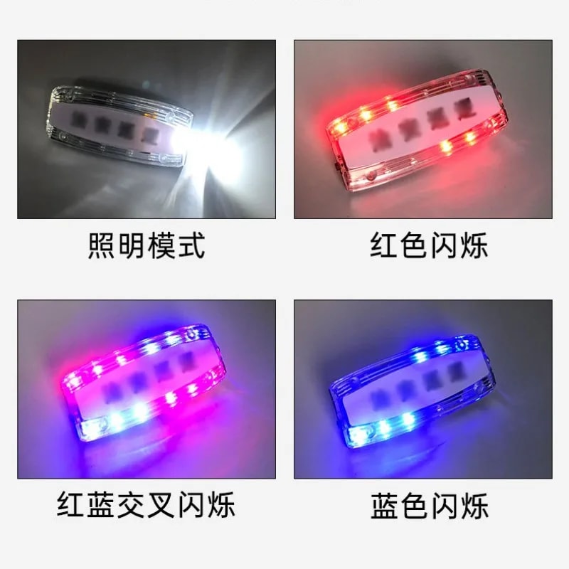 USB Rechargeable LED Police Shoulder Light Emergency Warning Safety Lamp