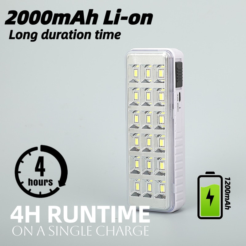 Portable LED Rechargeable Emergency Light with Handle Outdoor & Indoor Use