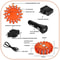 Emergency LED Road Flares Rechargeable Waterproof Safety Warning Lights 2