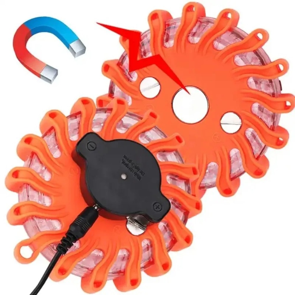 Emergency LED Road Flares Rechargeable Waterproof Safety Warning Lights 3