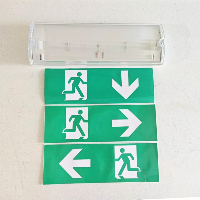 LED Emergency Exit Light with Stickers Waterproof Safety Indicator