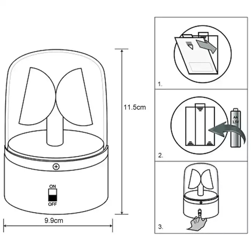 Rotatable Wireless LED Strobe Light Battery Powered Disco Party Light For Kids 2