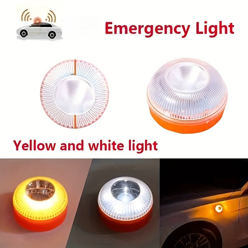 Premium Vehicle Emergency Safety LED Warning Light With Magnetic Mount Battery Powered Beacon 1