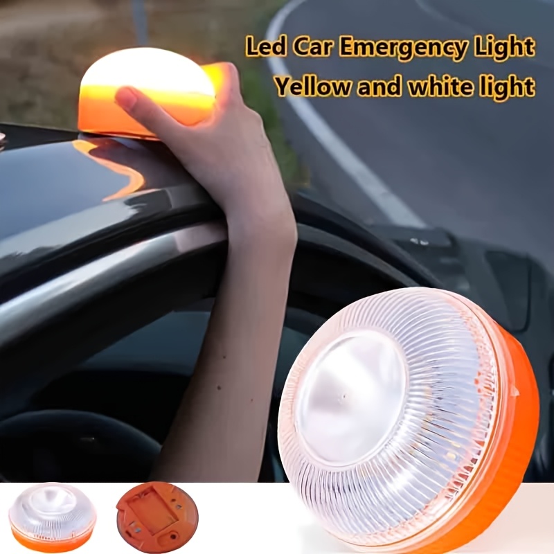 Premium Vehicle Emergency Safety LED Warning Light With Magnetic Mount Battery Powered Beacon 3