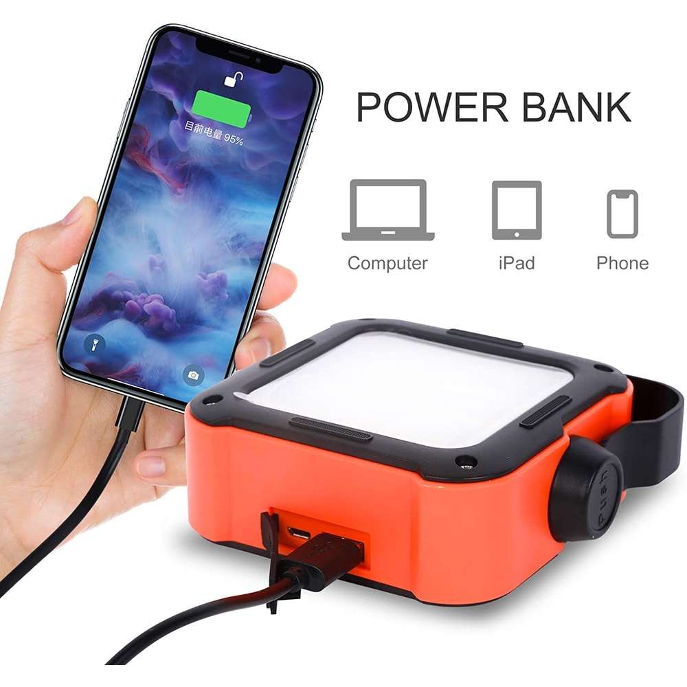 Rechargeable Portable LED Lantern & Power Bank for Camping & Emergencies