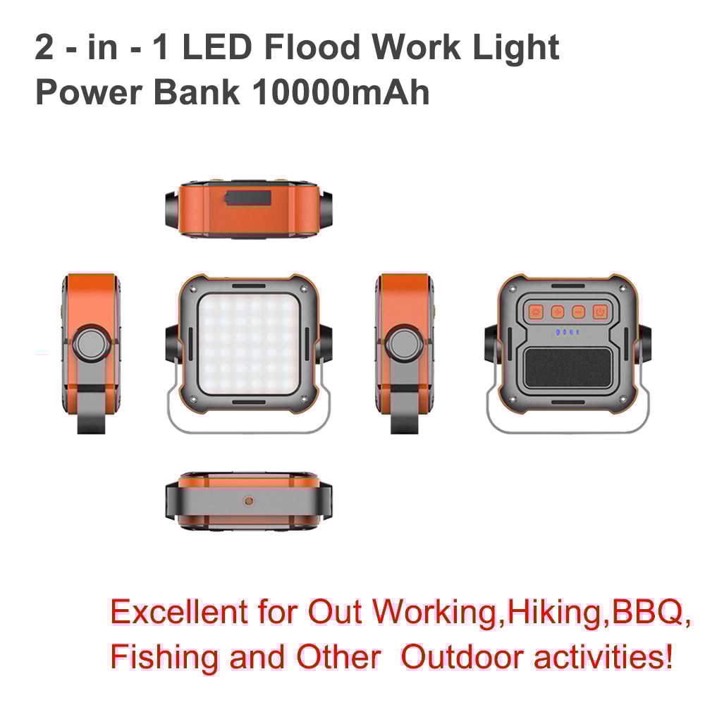 Rechargeable Portable LED Lantern & Power Bank for Camping & Emergencies