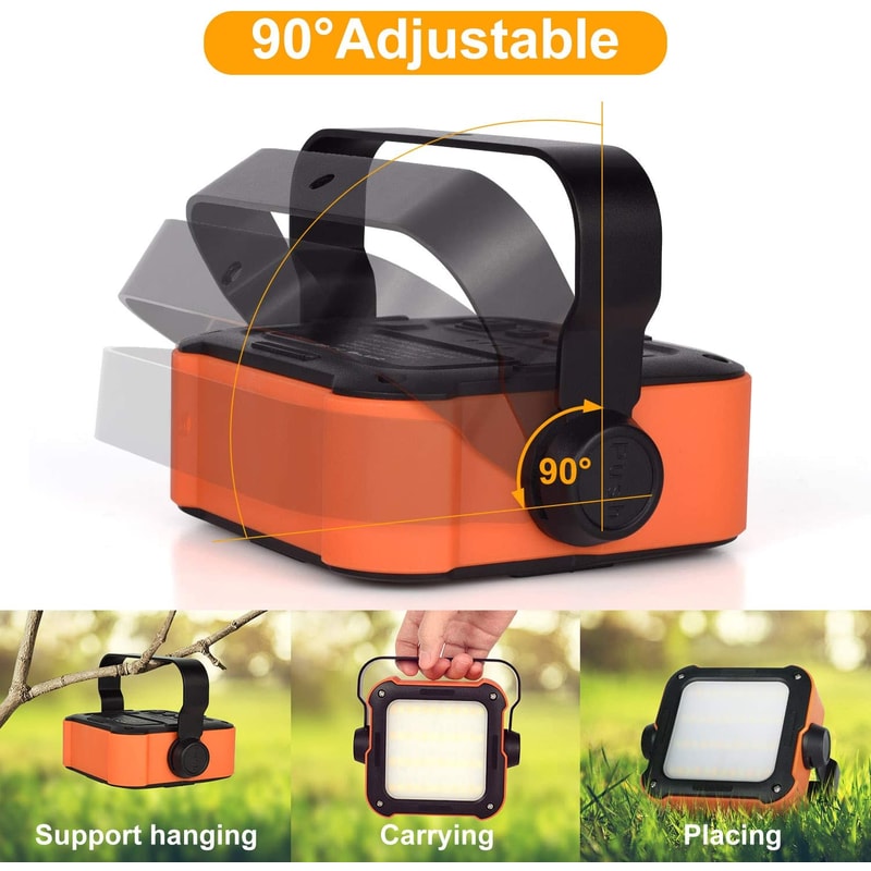 Rechargeable Portable LED Lantern & Power Bank for Camping & Emergencies