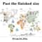 Kids World Map Wall Sticker Cartoon Animal Decal for Nursery Bedroom Educational Wall Decor