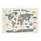 Nordic World Map Canvas for Kids Room Decor Educational Nursery Wall Art
