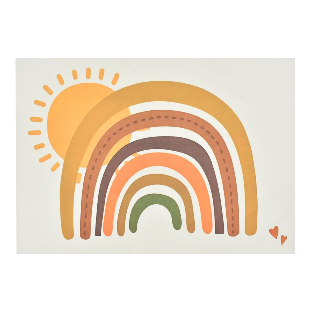 Nordic World Map Canvas for Kids Room Decor Educational Nursery Wall Art