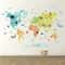 Kids Animal World Map Wall Sticker Educational Nursery Decor