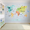 Kids Animal World Map Wall Sticker Educational Nursery Decor