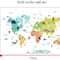 Kids Animal World Map Wall Sticker Educational Nursery Decor