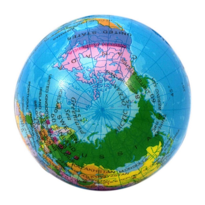 Inflatable Globe Beach Ball for Kids Educational World Map Toy