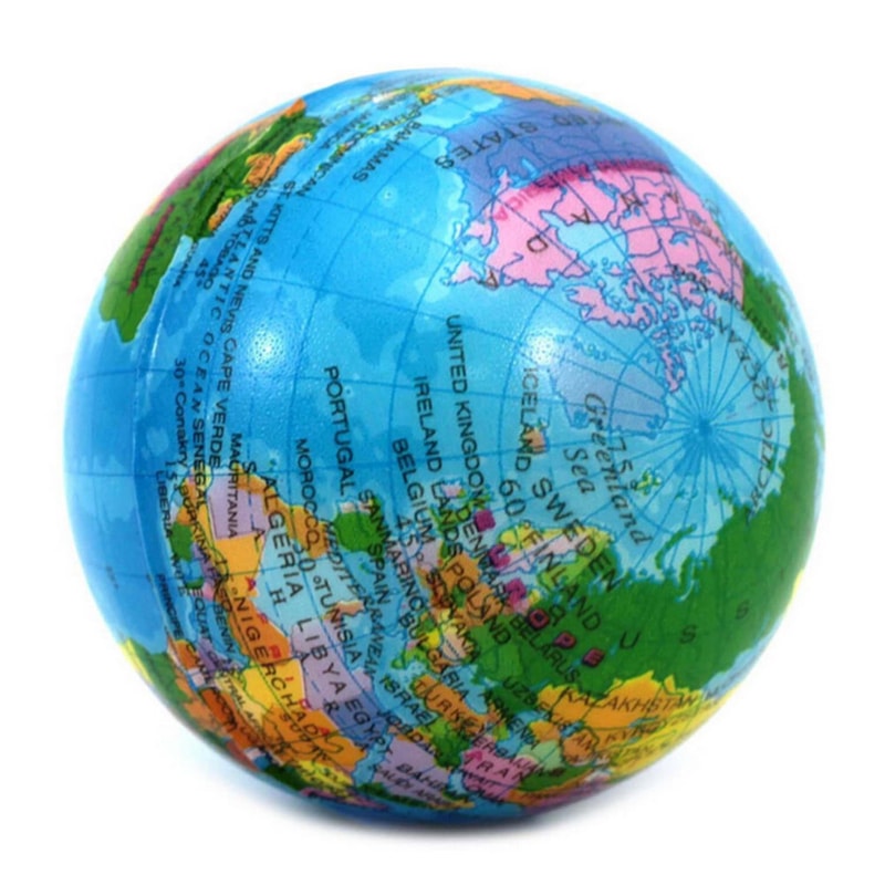Inflatable Globe Beach Ball for Kids Educational World Map Toy