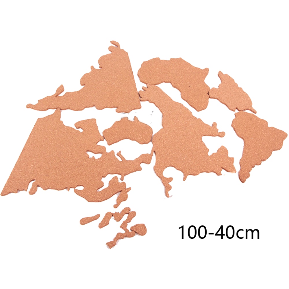 Cork World Map Travel Board Wall Decor With Pins For Home Office 5