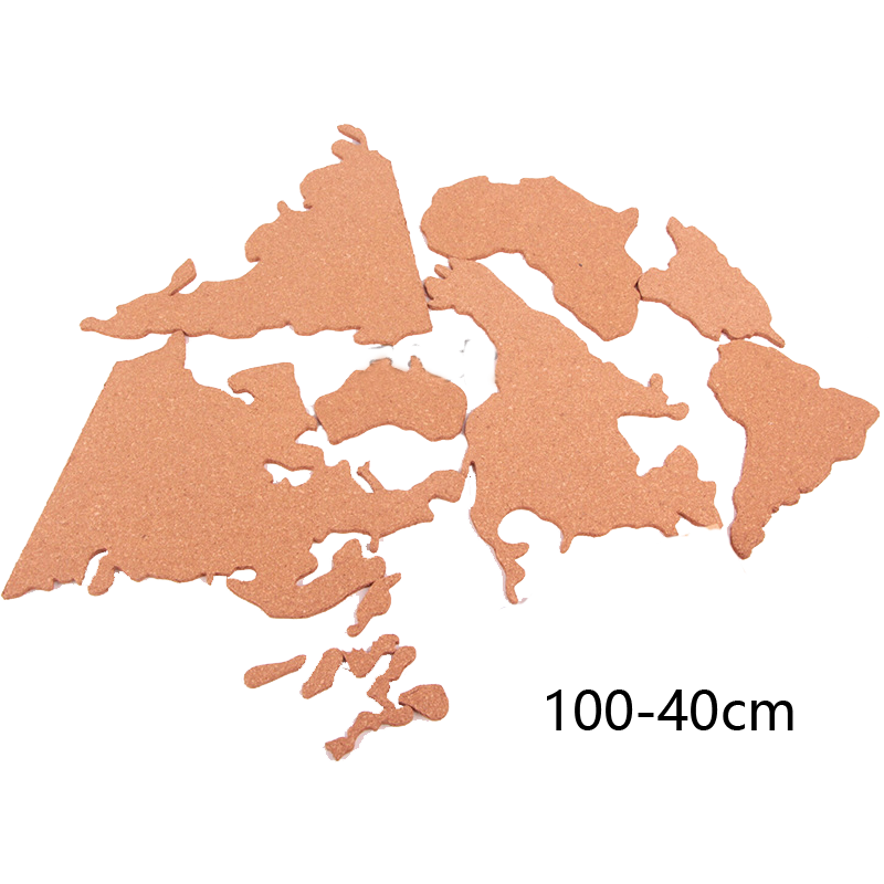 Cork World Map Travel Board Wall Decor With Pins For Home Office 5