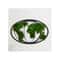 Moss World Map Metal Wall Art Eco Friendly Modern World Map Decor for Home & Office