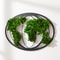 Moss World Map Metal Wall Art Eco Friendly Modern World Map Decor for Home & Office