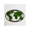 Moss World Map Metal Wall Art Eco Friendly Modern World Map Decor for Home & Office