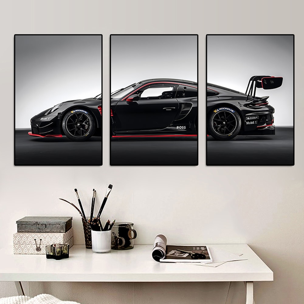 Vintage Car Wall Art Set Industrial Automotive Canvas Prints