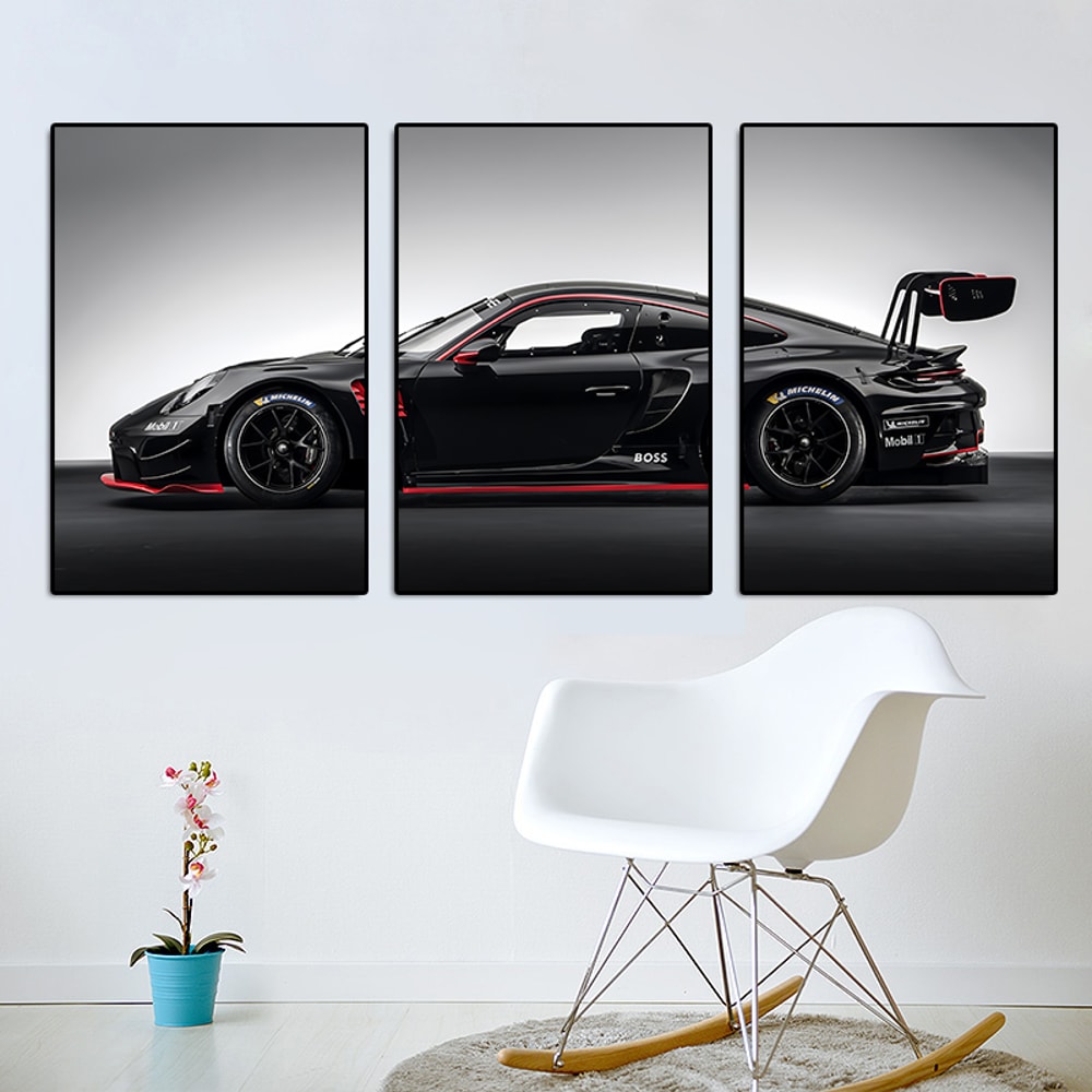 Vintage Car Wall Art Set Industrial Automotive Canvas Prints