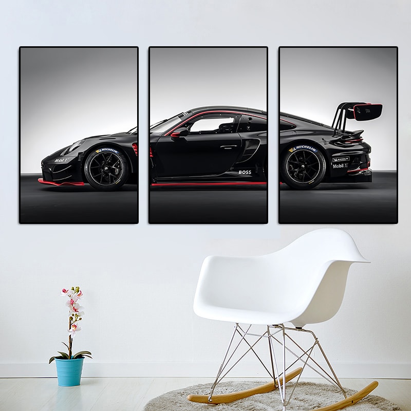 Vintage Car Wall Art Set Industrial Automotive Canvas Prints