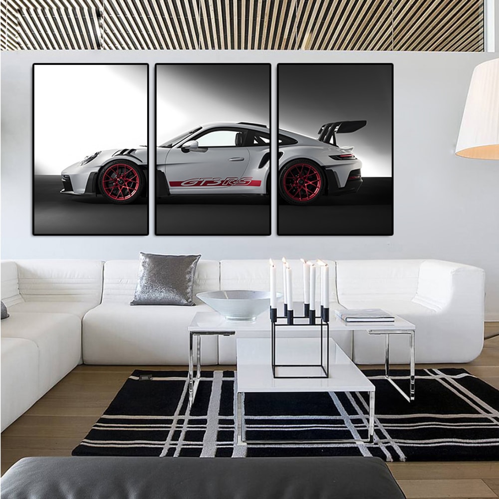 Vintage Car Wall Art Set Industrial Automotive Canvas Prints