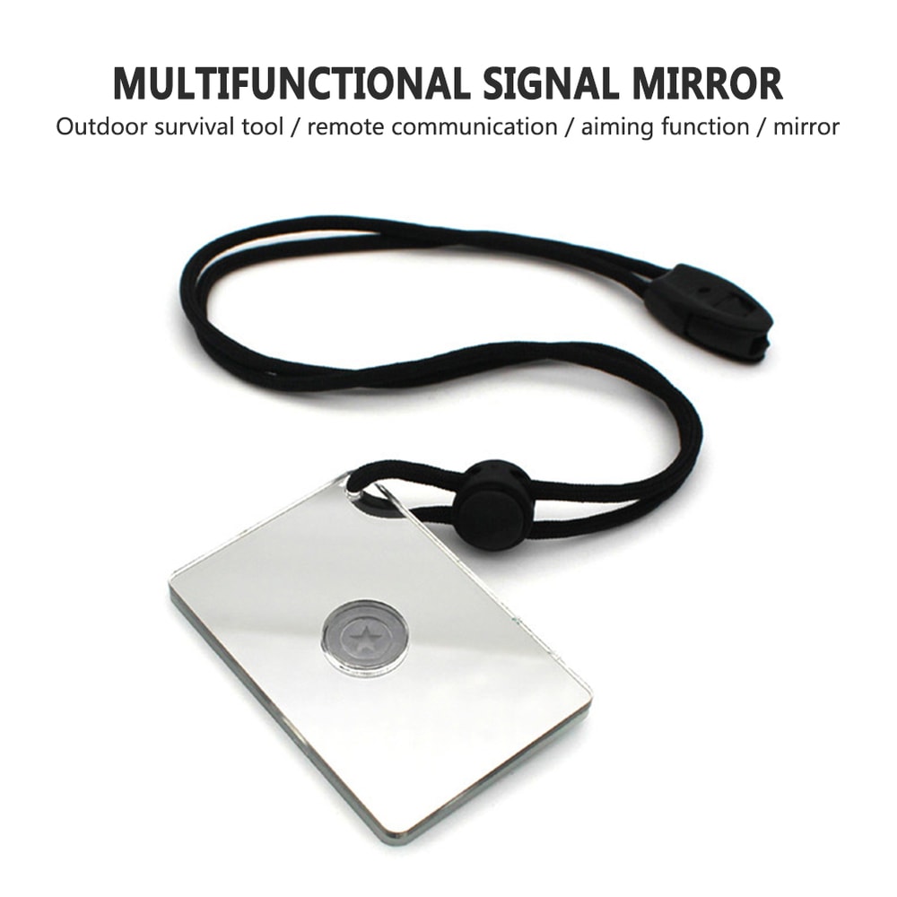 Survival Signal Mirror for Hiking & Outdoor Rescue Emergency Tool