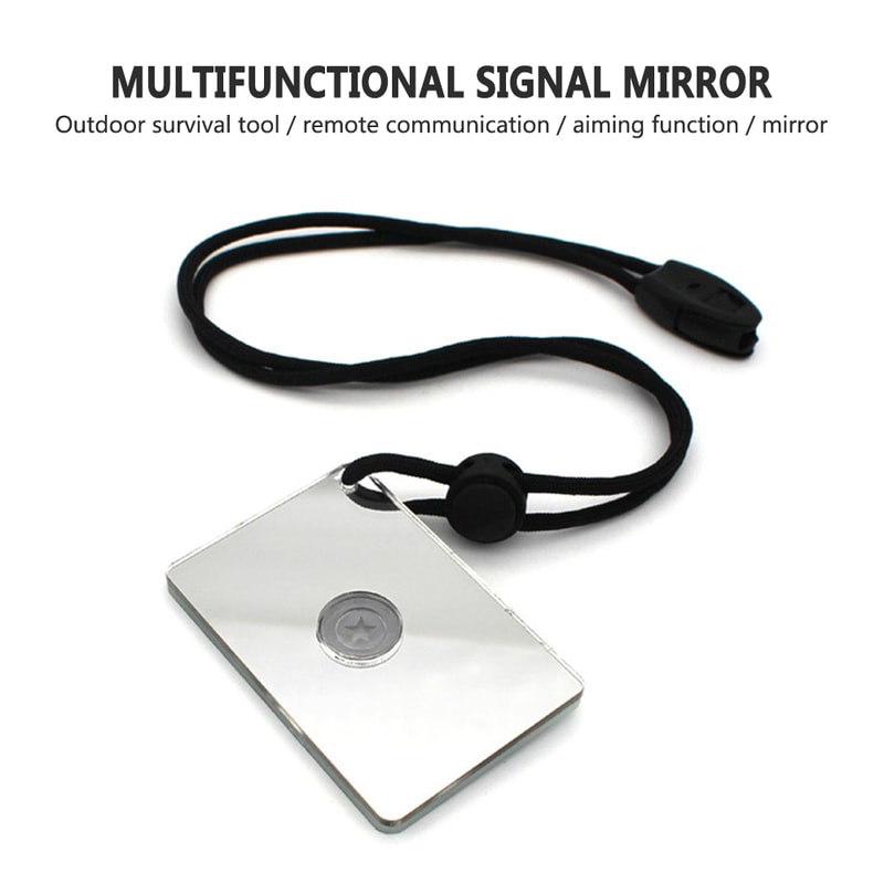 Survival Signal Mirror for Hiking & Outdoor Rescue Emergency Tool