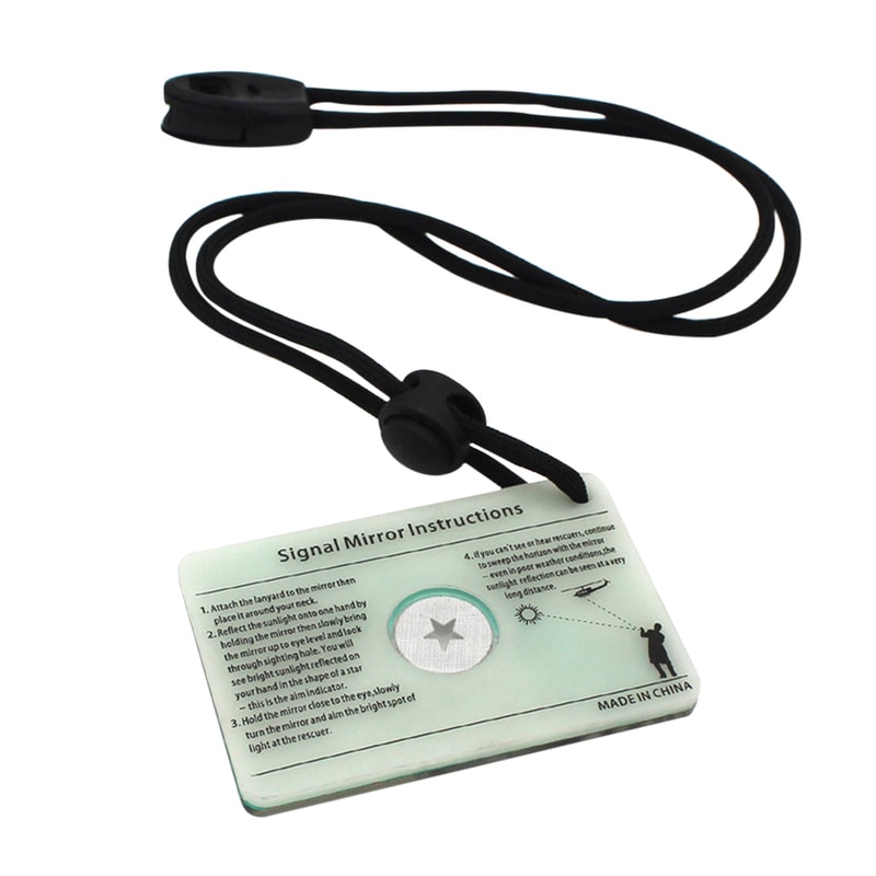 Survival Signal Mirror for Hiking & Outdoor Rescue Emergency Tool