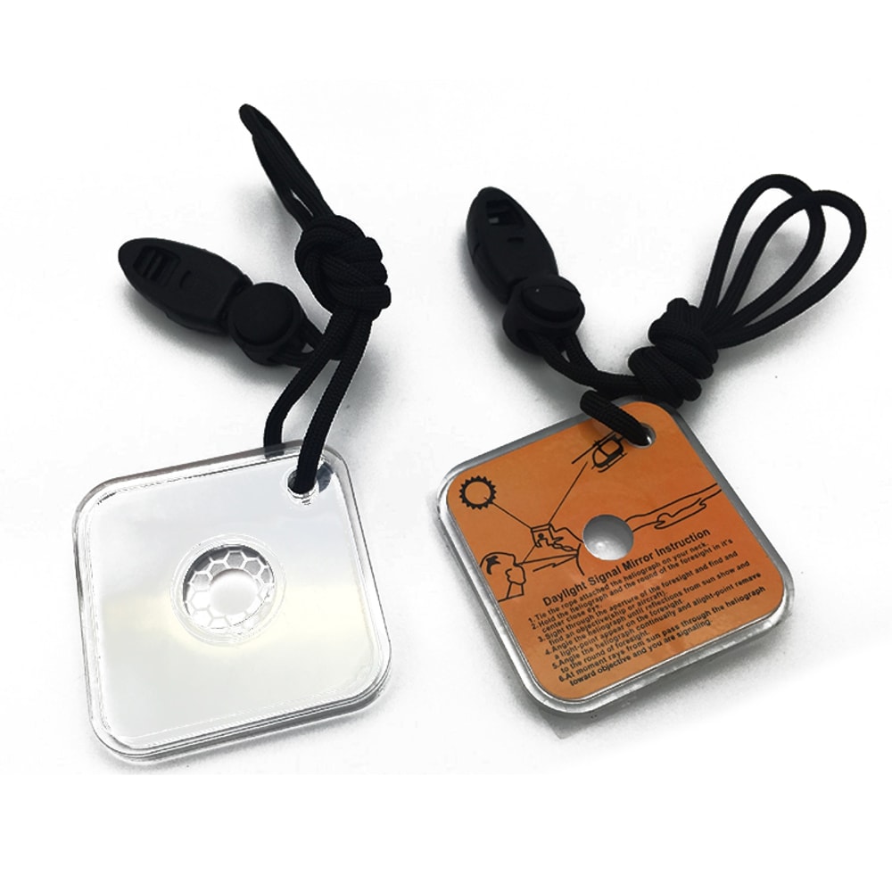 Compact Survival Signal Mirror Essential Emergency Reflective Mirror for Camping & Wilderness Rescue