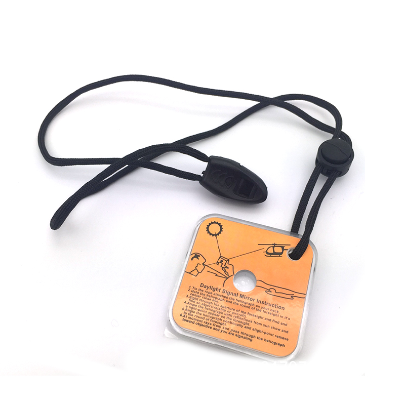 Compact Survival Signal Mirror Essential Emergency Reflective Mirror for Camping & Wilderness Rescue