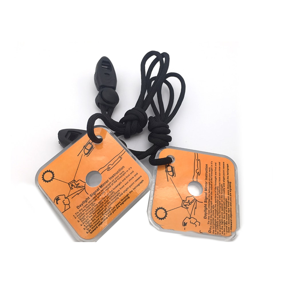 Compact Survival Signal Mirror Essential Emergency Reflective Mirror for Camping & Wilderness Rescue