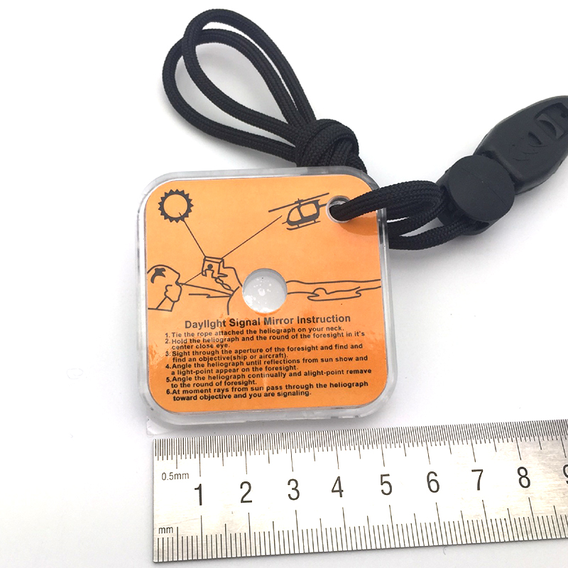 Compact Survival Signal Mirror Essential Emergency Reflective Mirror for Camping & Wilderness Rescue