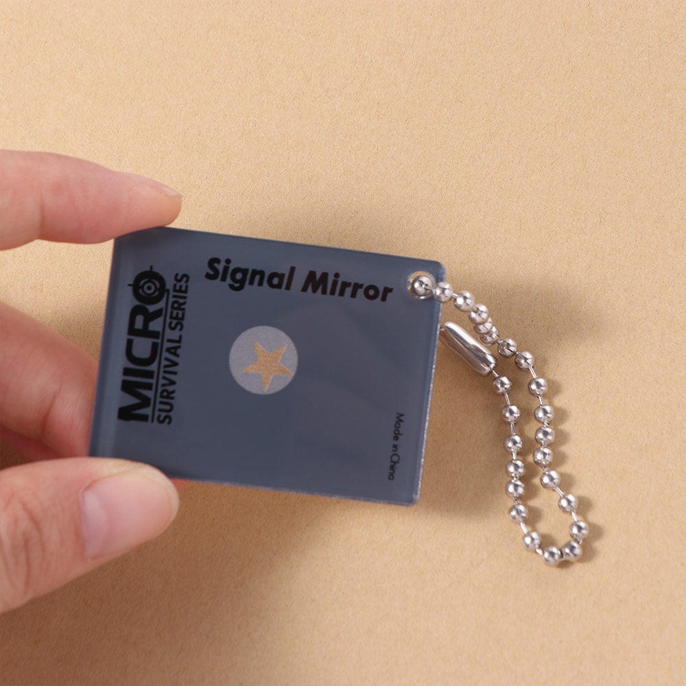 Portable Survival Signal Mirror for Outdoor Safety & Hiking