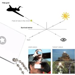 multifunctional survival mirror for hiking camping emergency rescue