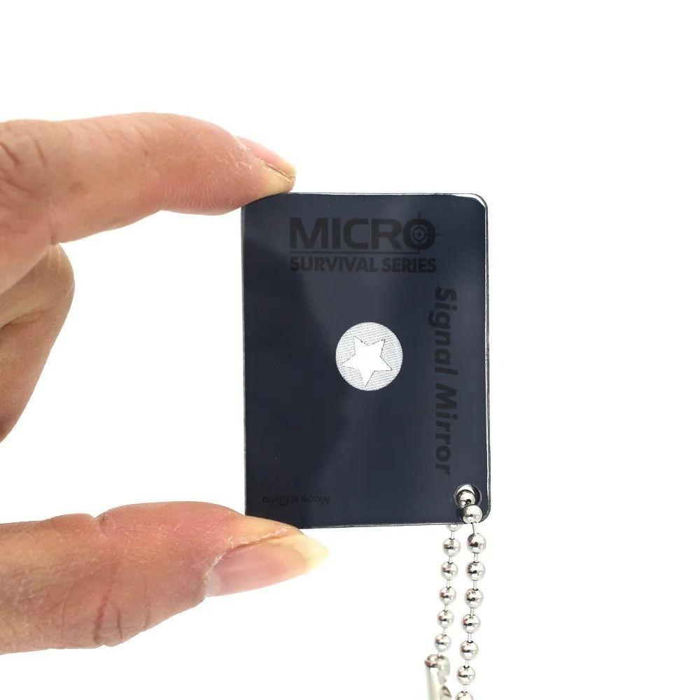 Multifunctional Survival Mirror for Hiking Camping Emergency Rescue