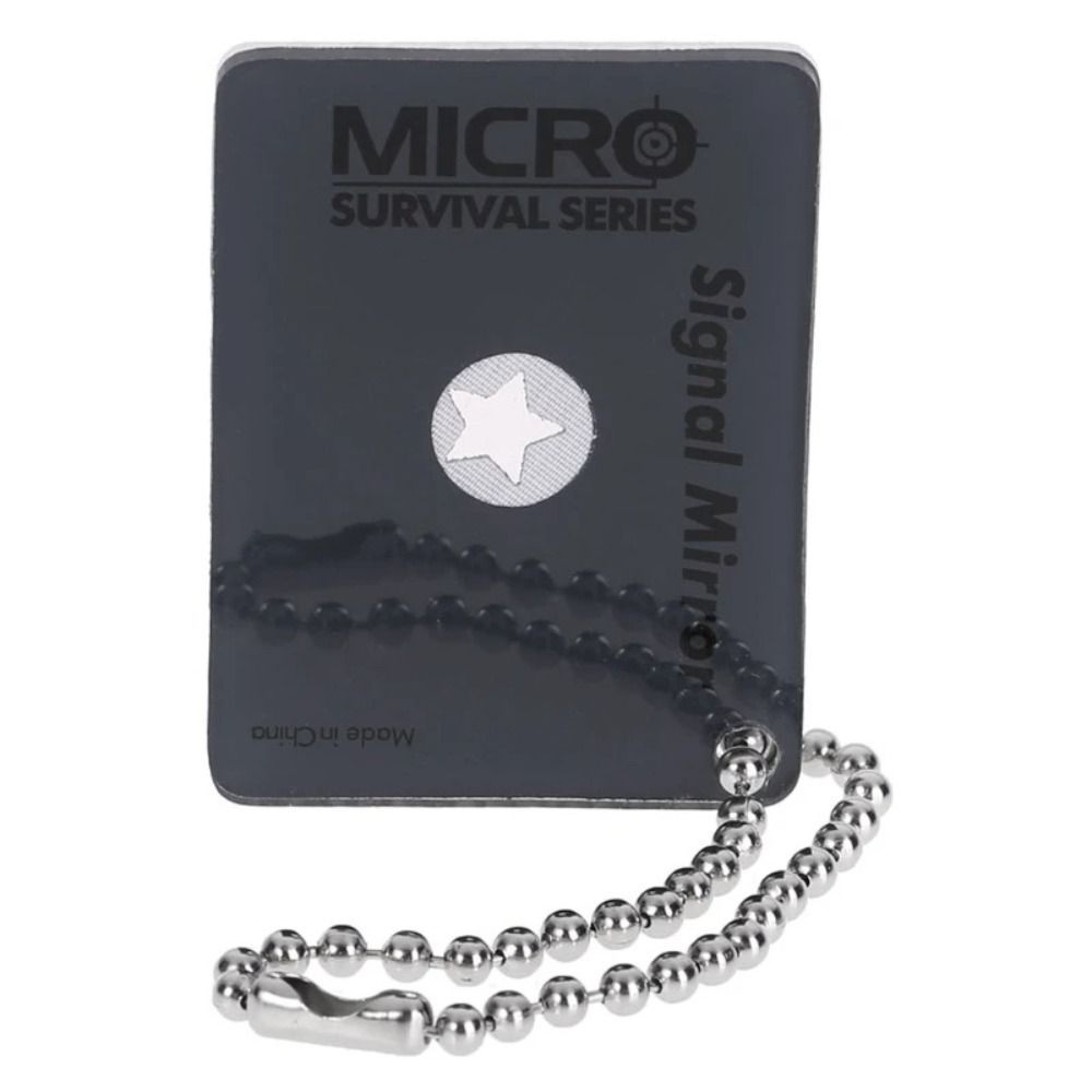 Multifunctional Survival Mirror for Hiking Camping Emergency Rescue