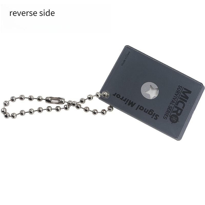 Survivor Mini Survival Mirror Portable Emergency Signal Tool for Outdoor Adventures