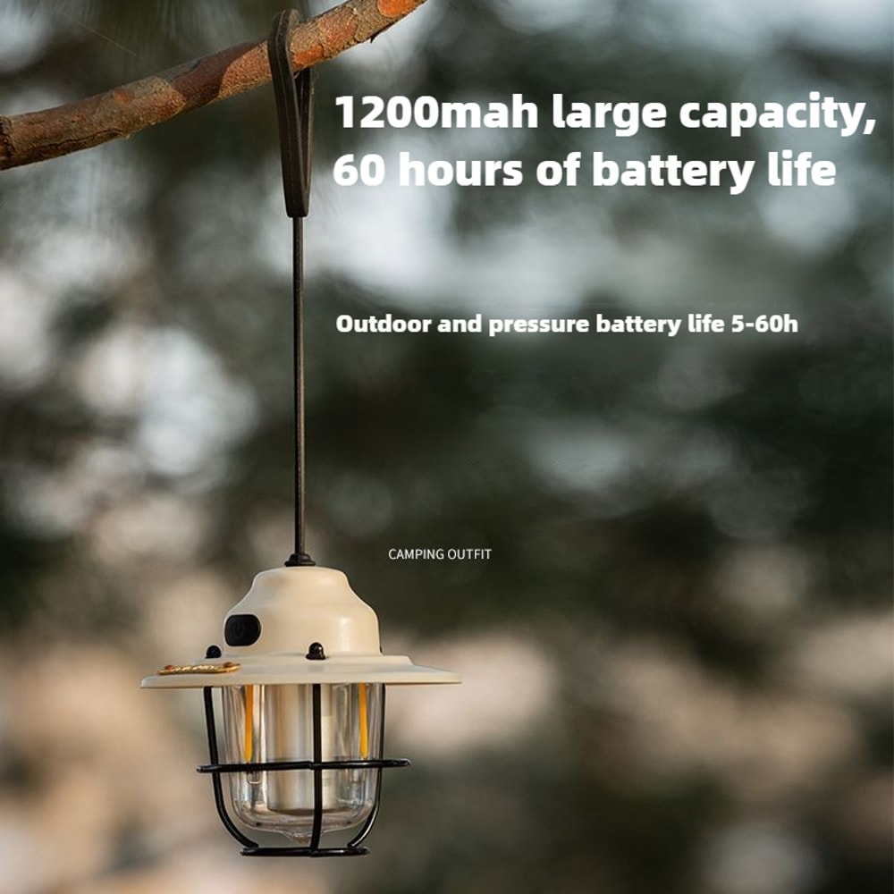 Mini LED Camping Lantern Type C Rechargeable Portable Tent Light 2