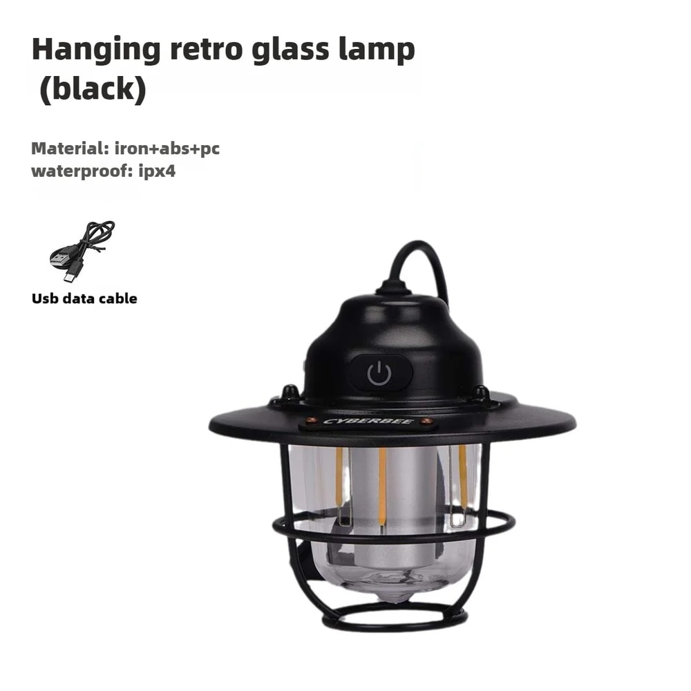 Mini LED Camping Lantern Type C Rechargeable Portable Tent Light 7