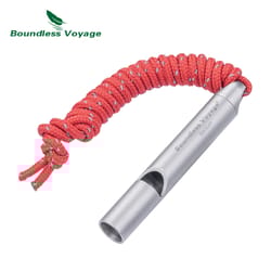 boundless voyage titanium emergency whistle for camping & hiking