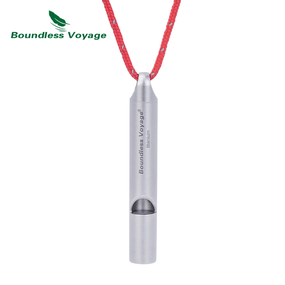 Boundless Voyage Titanium Emergency Whistle for Camping & Hiking