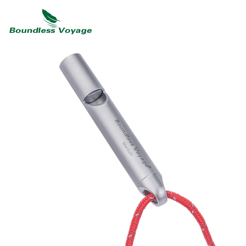 Boundless Voyage Titanium Emergency Whistle for Camping & Hiking