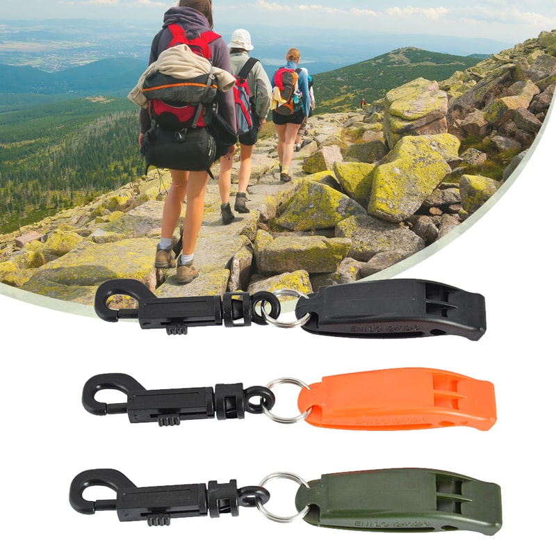 Survival & Rescue Outdoor Dual Frequency Emergency Safety Whistle with Quick Release Buckle