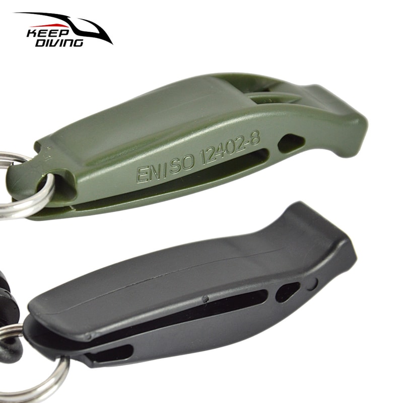 Survival & Rescue Outdoor Dual Frequency Emergency Safety Whistle with Quick Release Buckle