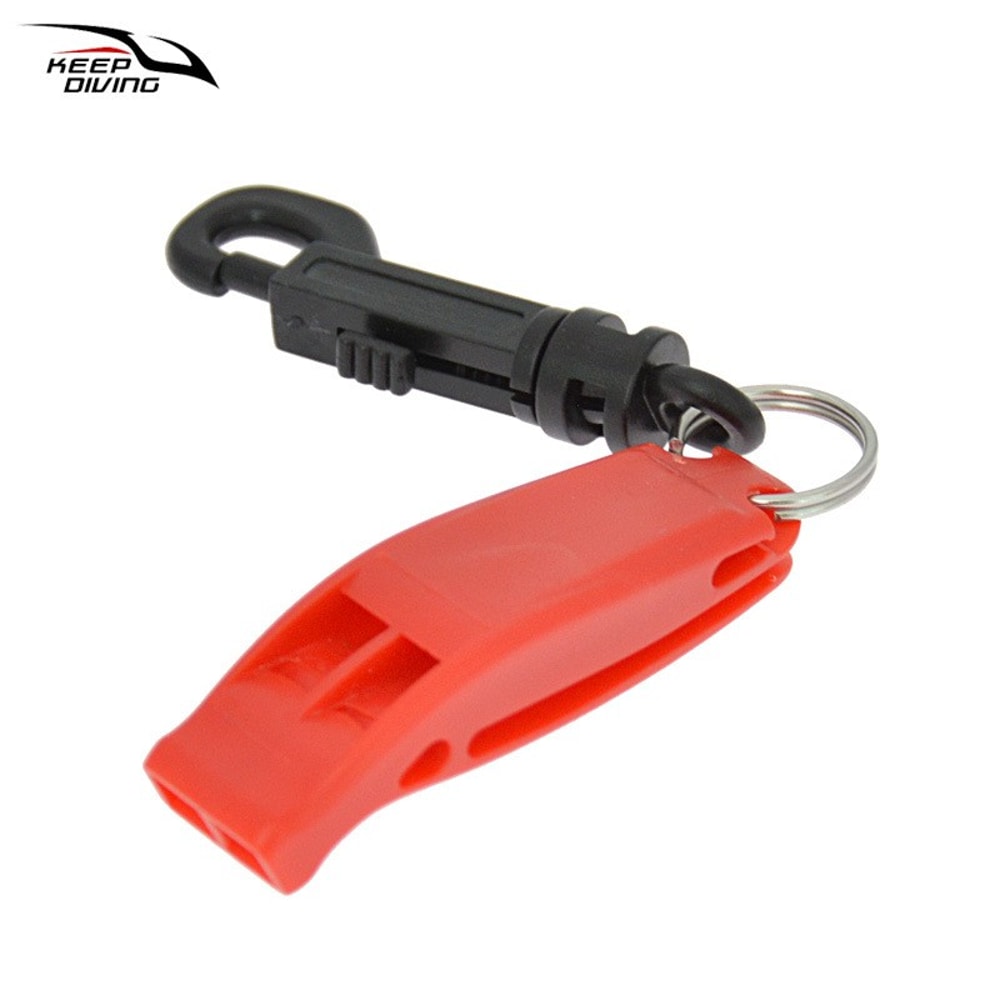 Survival & Rescue Outdoor Dual Frequency Emergency Safety Whistle with Quick Release Buckle